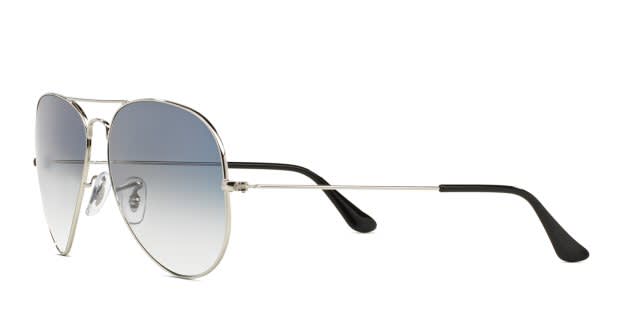 Ray-Ban RB3025 Aviator Large Metal Silver, Blue, Black Sunglasses