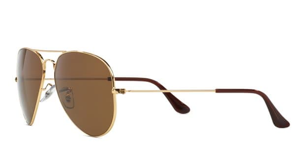 Ray-Ban RB3025 Aviator Large Metal Gold, Bronze, Brown, Clear
