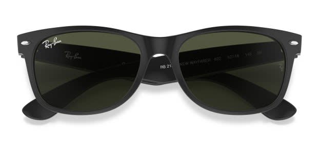 Ray-Ban 2132 New Wayfarer Black Prescription Sunglasses - 50% Off