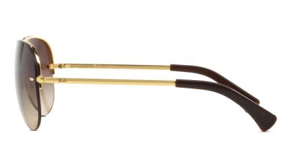 Ray-Ban RB3449 Gold glasses - Gold / Brown - Side View