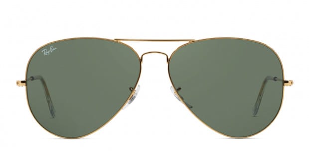 Ray-Ban RB3026 Gold, Green Prescription Sunglasses - 50% Off Lenses