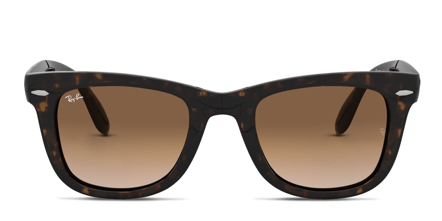 Ray-Ban RB4105 Folding Wayfarer Brown, Tortoise glasses - Brown / Tortoise - Frontal View