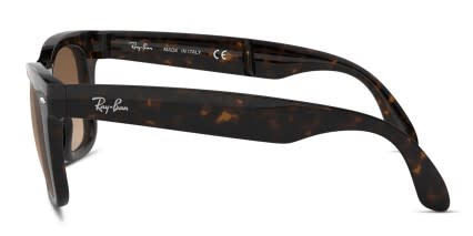 Ray-Ban RB4105 Folding Wayfarer Brown, Tortoise glasses - Brown / Tortoise - Side View