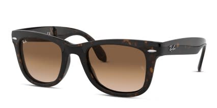Ray-Ban RB4105 Folding Wayfarer Brown, Tortoise glasses - Brown / Tortoise - Angle View