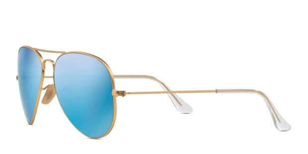 Ray-Ban RB3025 Aviator Large Metal Gold, Blue Sunglasses
