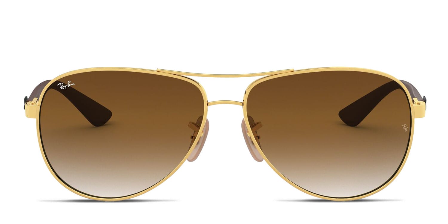 Ray-Ban RB8313 Gold, Brown glasses - Gold / Brown - Frontal View