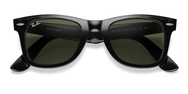 Ray-Ban ブラック サングラス RB2140-F wayfarer Ray-Ban RB2140F Wayfarer Black Sunglasses