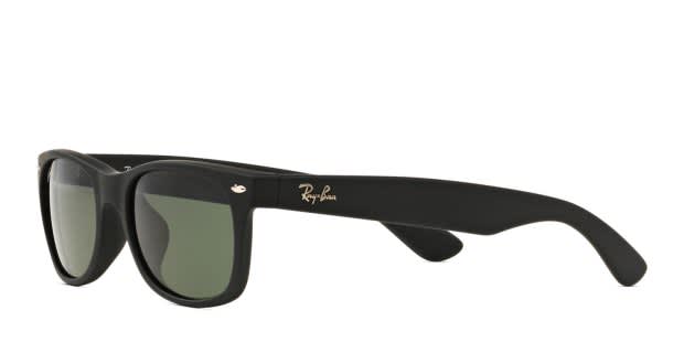 Ray-Ban RB2132F New Wayfarer Matte Black, Green Sunglasses