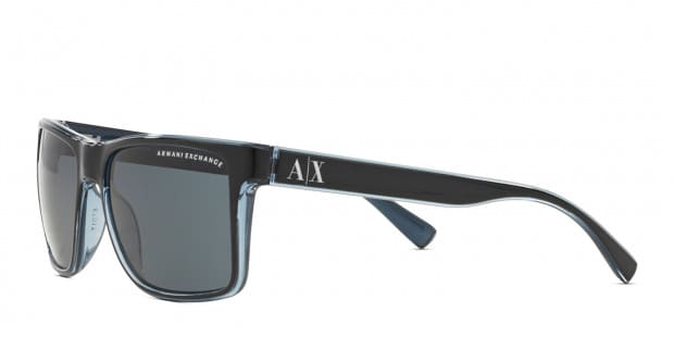 Armani Exchange 0AX4016 Black Clear Blue Gray Prescription Sunglasses 50 Off Lenses