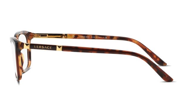 Versace Tortoiseshell Round-Edge Women\'s Optical Glasses with Gold Accents Versace VE1175B Women main image 4