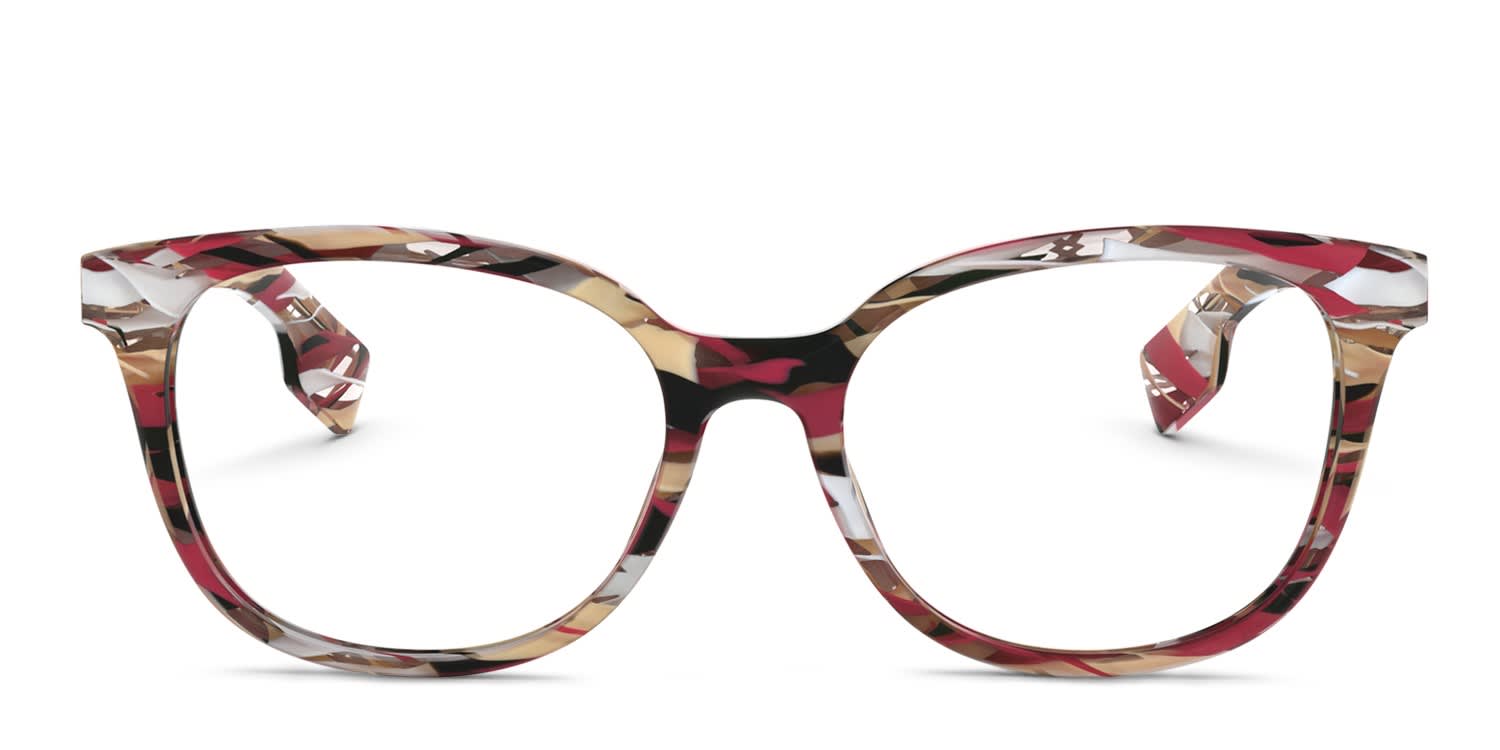 Burberry BE2291 Multicolor, Red glasses - Multicolor / Red - Frontal View