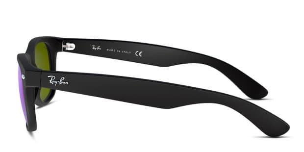Ray-Ban RB2132 New Wayfarer Matte Black, Blue Sunglasses