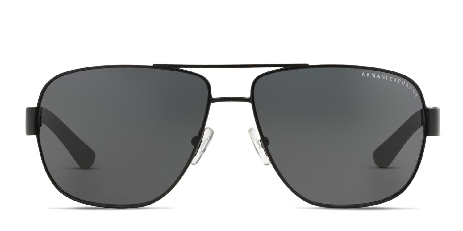 Armani Exchange AX2012S Shiny Black glasses - Shiny Black - Frontal View