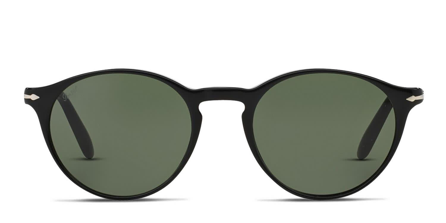 Persol PO3092SM Black, Green glasses - Black / Green - Frontal View