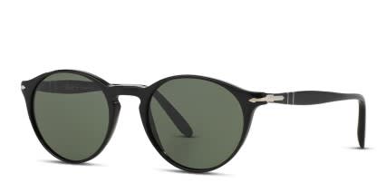 Persol PO3092SM Black, Green glasses - Black / Green - Angle View