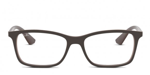 Ray-Ban RX7047 Brown , Clear - front-facing view