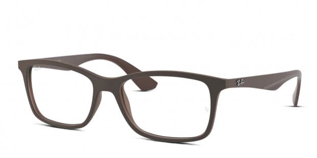 Ray-Ban RX7047 Brown , Clear - angle view