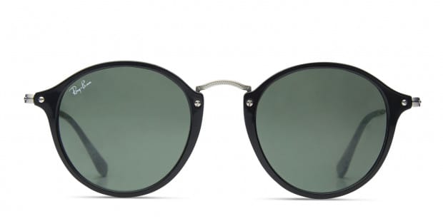 Ray ban round gunmetal sunglasses clearance