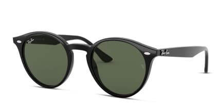 Ray-Ban RB2180F (A) Black , Green glasses - Black / Green - Angle View