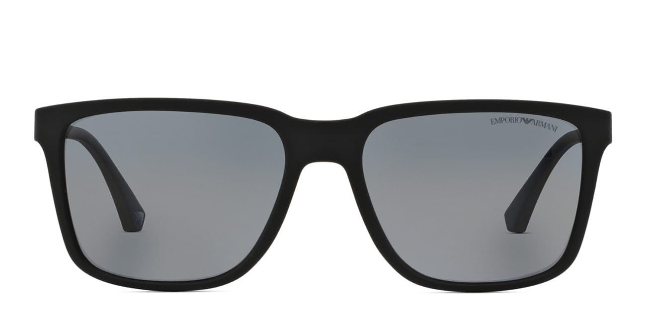 Emporio Armani EA4047 Black glasses - Black / Gray - Frontal View