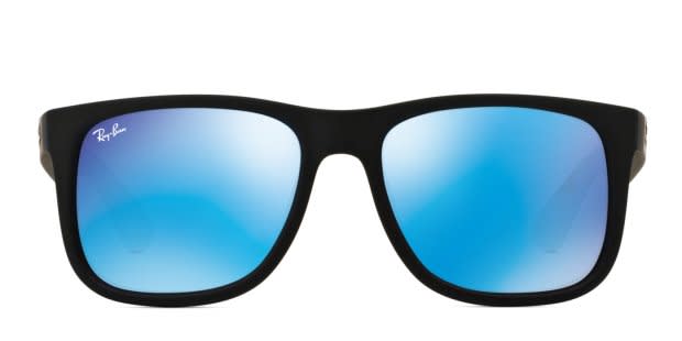Ray-Ban RB4165F Justin Matte Black, Blue Sunglasses