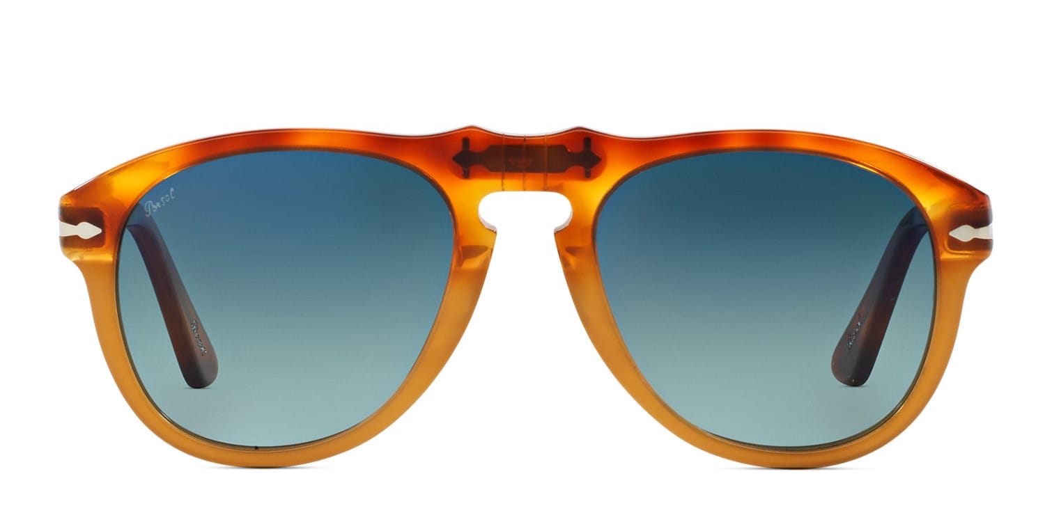 Persol PO0649 Orange, Tortoise glasses - Orange / Tortoise / Blue - Frontal View