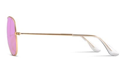 Ray-Ban RB3025 Gold, Purple glasses - Purple / Gold - Side View