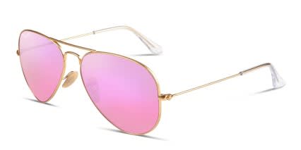 Ray-Ban RB3025 Gold, Purple glasses - Purple / Gold - Angle View