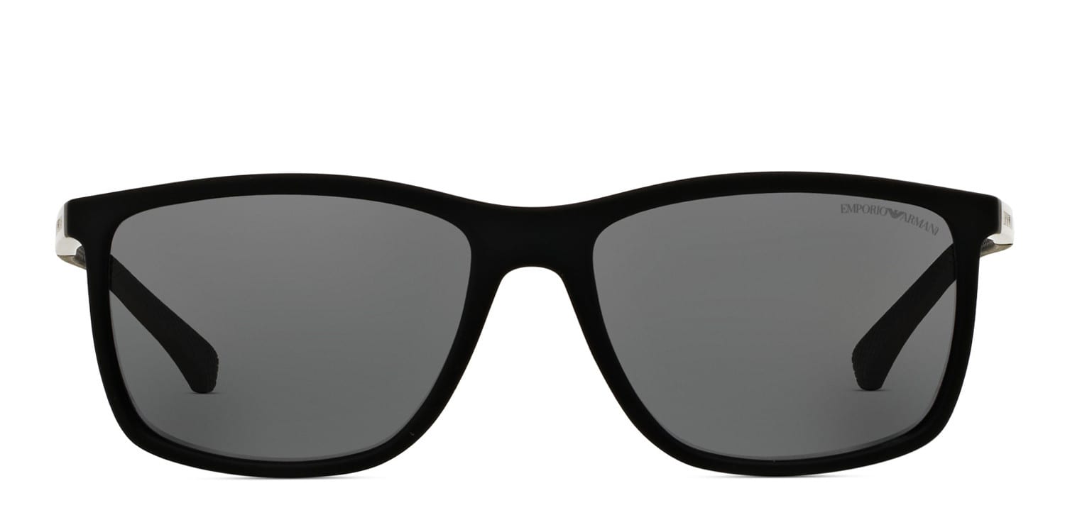 Emporio Armani EA4058 Black glasses - Black / Gray - Frontal View
