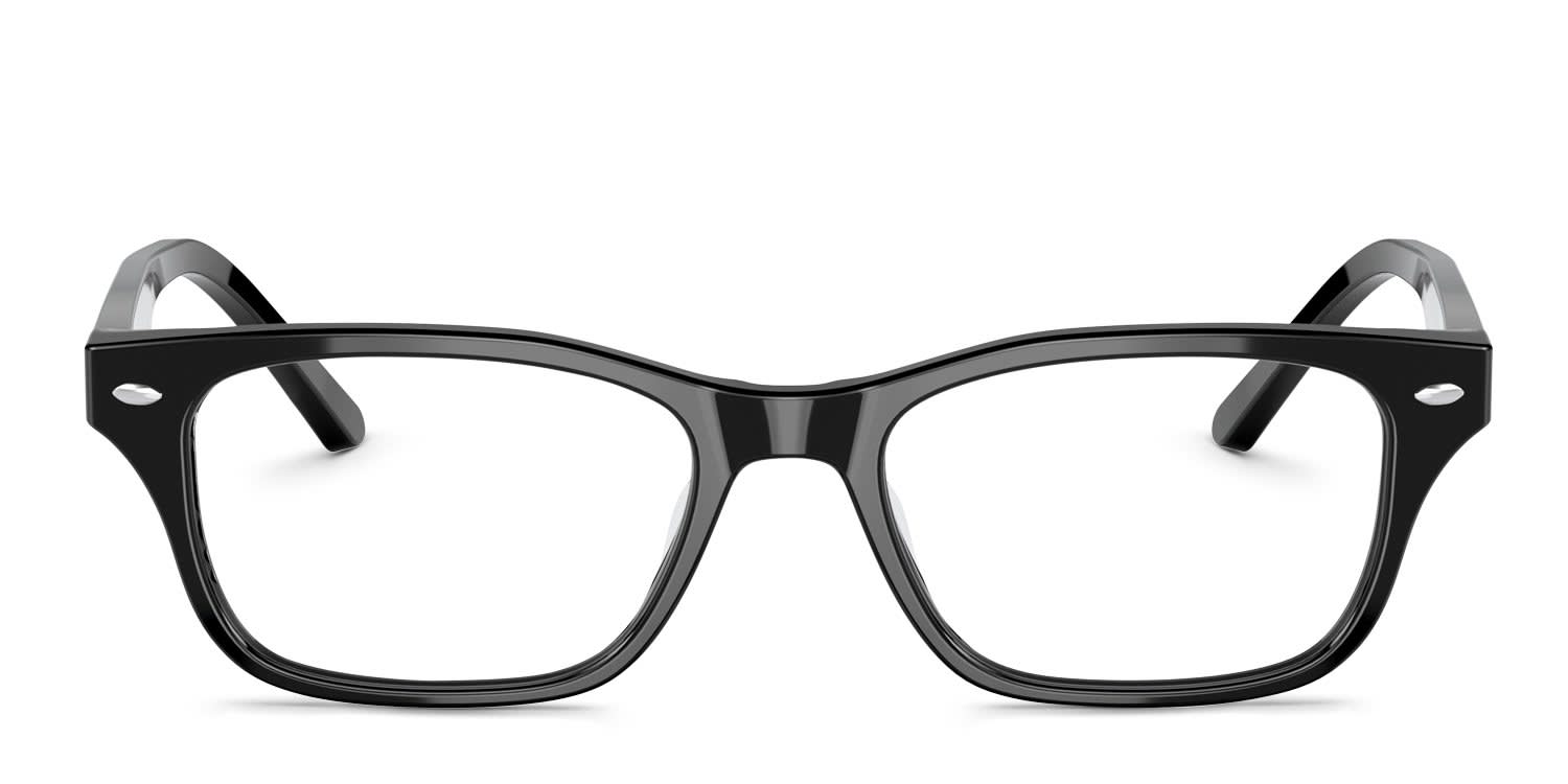 Ray-Ban RX5345D Black glasses - Black - Frontal View