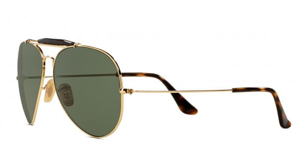 Blaast op Thespian arm Ray-Ban 0RB3029 Outdoorsman II Gold