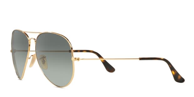 Ray-Ban RB3025 Aviator Large Metal Gold, Gray, Tortoise Sunglasses