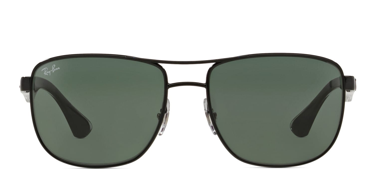 Ray-Ban RB3533 Black Eyeglass Frames 57□17 Made in Italy RX Ready Frames Only RB3533 Sunglasses in Black and Green (57-17) - RB3533 | Ray  main image 4