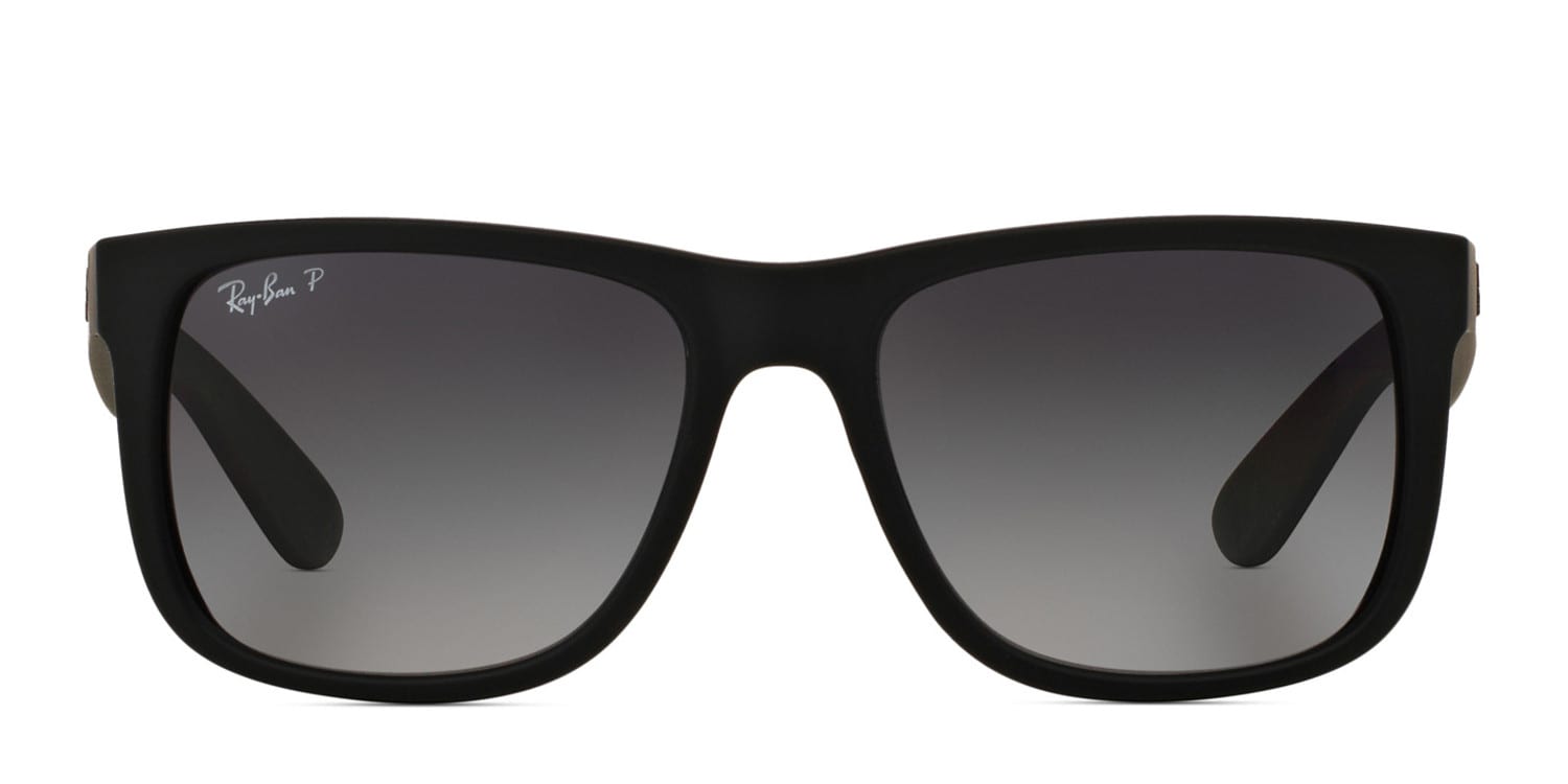 Ray-Ban RB4165F Justin Matte Black, Gray glasses - Matte Black / Gray - Frontal View