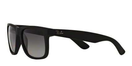 Ray-Ban RB4165F Justin Matte Black, Gray glasses - Matte Black / Gray - Angle View