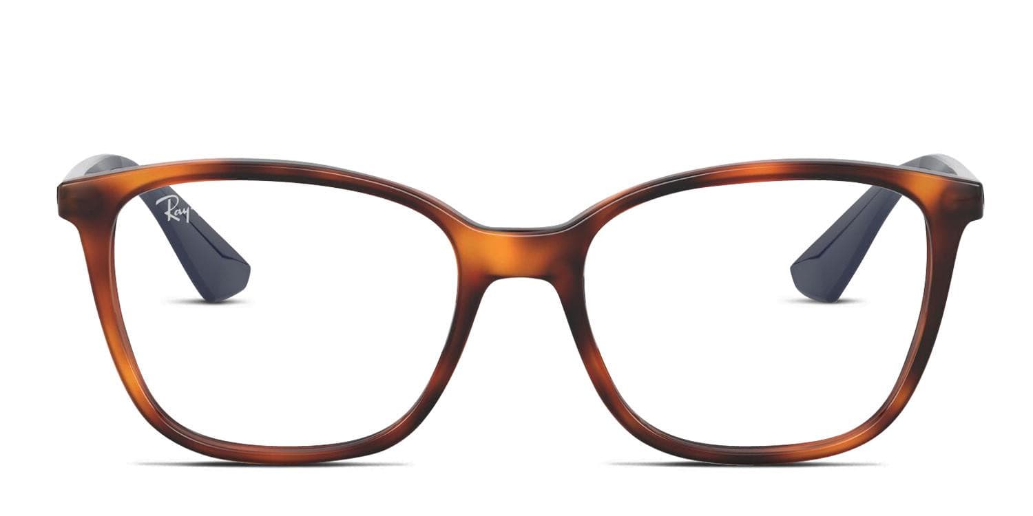 Ray-Ban RX7066 Tortoise/Blue Eyeglasses | Includes FREE Rx Lenses