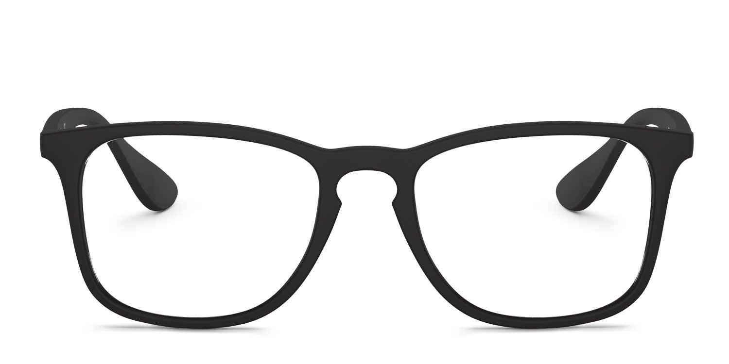 Ray-Ban RX7074 Gray, Black glasses - Gray / Black - Frontal View