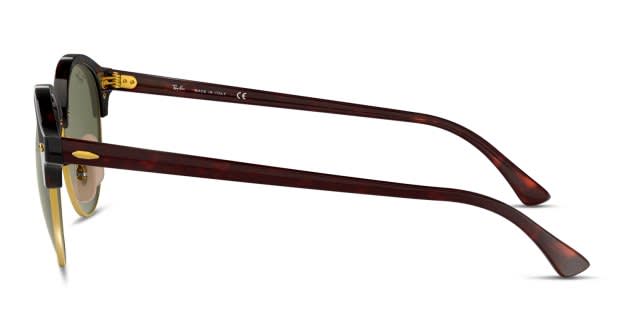 Ray-Ban RB4246 Clubround Tortoise/Gold/Green Sunglasses