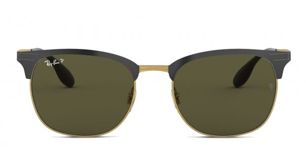 Ray Ban RB3538 Black Gold Green Prescription Sunglasses 50 Off Lenses