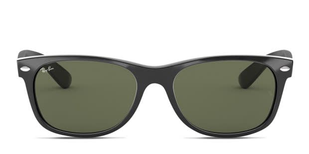 Ray-Ban RB2132F New Wayfarer (A) Black/Green Sunglasses
