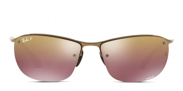 Ray Ban RB3542 Brown Gold Prescription Sunglasses 50 Off Lenses