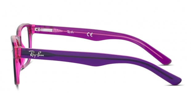 Ray-Ban RY1555 Kids Purple/Pink/Clear Eyeglasses | Includes