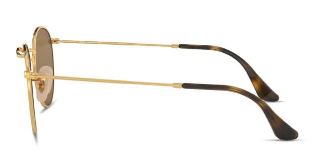 Ray-Ban RB3447N Round Metal Gold/Pink Sunglasses