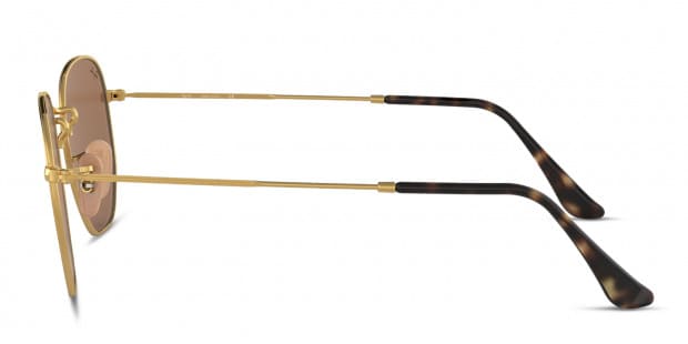 Ray Ban RB3548N Hexagonal Gold Pink Sunglasses