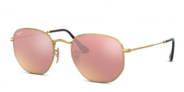 Ray ban hexagonal rose gold outlet