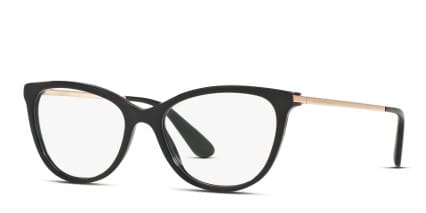 Dolce & Gabbana DG3258 Shiny Black glasses - Shiny Black - Angle View