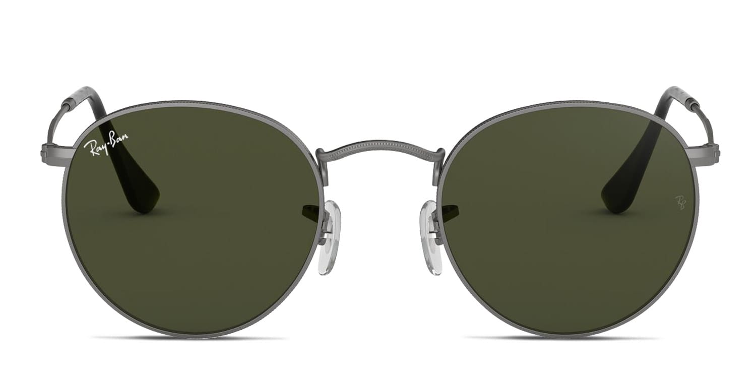 Ray-Ban RB3447 Round Metal Green , Gunmetal