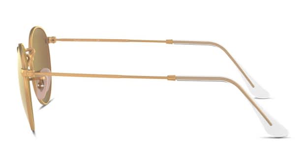 Ray-Ban RB3447 Round Metal Gold/Pink Sunglasses