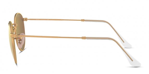 Ray Ban RB3447 Round Metal Gold Pink Sunglasses