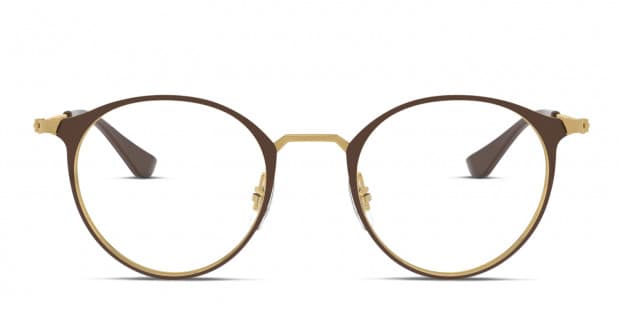 一流の品質 Ray-Ban RX6378F Brown , Gold Eyeglasses | Includes FREE Rx 小物